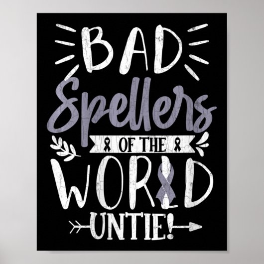 Vrouwen Slechte Spellers van de Wereld Untie Grapp Poster (Voorkant)