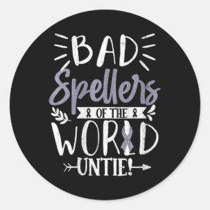 Vrouwen Slechte Spellers van de Wereld Untie Grapp Ronde Sticker