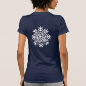 Vrouwen Slim Fit Sneeuwvlok QR-code T-shirt (Achterkant)