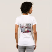 Vrouwen Slim Fit t-shirt Happy Anniversary Alpaca (Achterkant volledig)