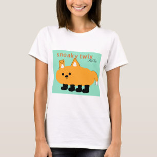 Vrouwen sneaky twix vet cat shirt