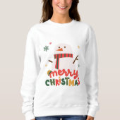Vrouwen sneeuwman kerst Shirt (Voorkant)