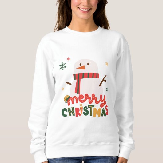Vrouwen sneeuwman kerst Shirt (Voorkant)