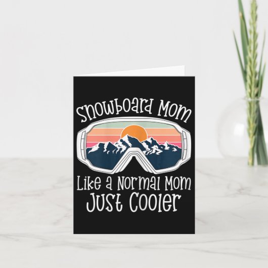 Vrouwen snowboard moeder als een normale moeder vr kaart (Voorkant)
