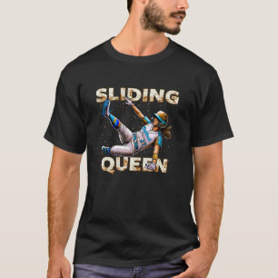Vrouwen Softbal League Sliding Queen Beste Base St T-shirt