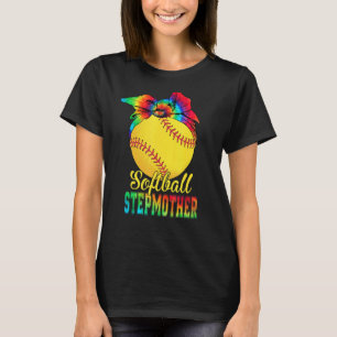 Vrouwen Softbal Stepmother Tie Dye Softbal Moeder T-shirt