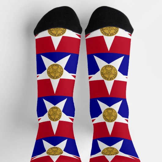 Vrouwen sokken met vlag van Dallas, VS (Top)