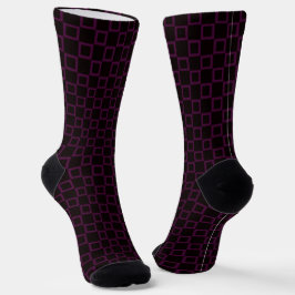 Vrouwen sokken, Paarse Violet Zwart classic design Sokken