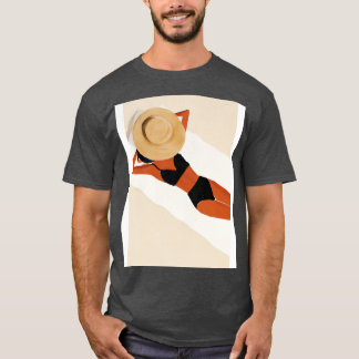 Vrouwen Sommerhat Bikini 2 T-shirt