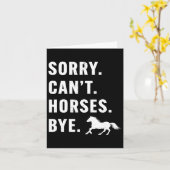 Vrouwen sorry kan geen paarden kopen grappige paar kaart (Gele Bloem)