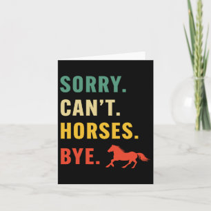 Vrouwen sorry kan geen paarden kopen grappige paar kaart