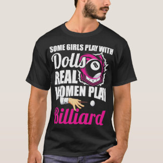 Vrouwen spelen Billiards Player Pool Billiard T-shirt