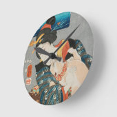 Vrouwen spelen met  Japanse druk met katten Ronde Klok (Hoek)