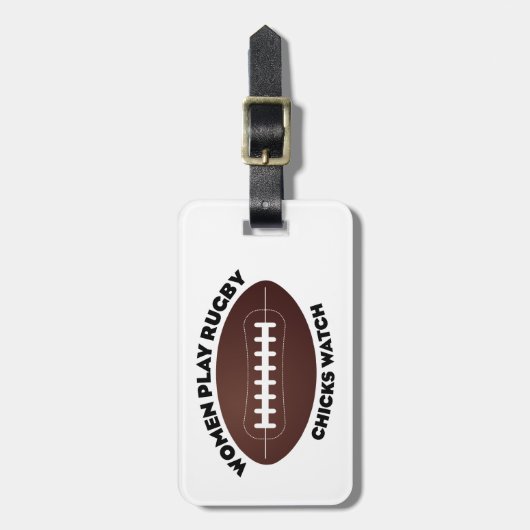 Vrouwen spelen Rugby, Chicks Watch Bagagelabel (Voorkant verticaal)