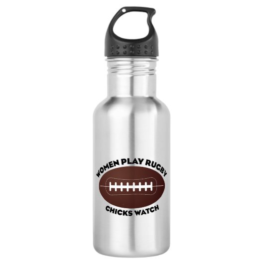 Vrouwen spelen Rugby, Chicks Watch Waterfles (Voorkant)