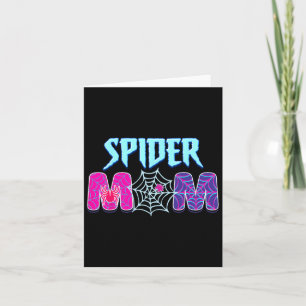 Vrouwen Spider Mom Groovy Mama Moederdag Matching Kaart