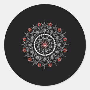 Vrouwen Spirituele Bloem Mannen Mandala Yoga Medit Ronde Sticker