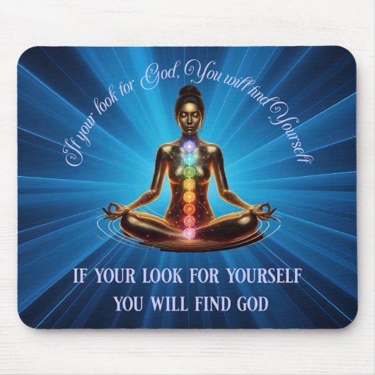 Vrouwen Spirituele mediation Mousepad Muismat (Voorkant)