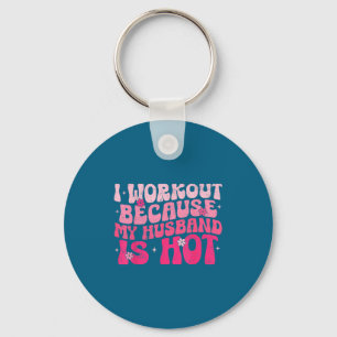 Vrouwen sporten omdat man fitness gym sleutelhanger