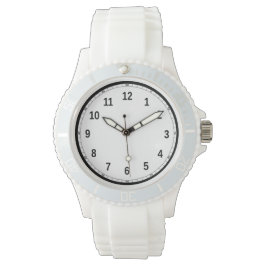 Vrouwen Sporty White Silicon Watch Horloge