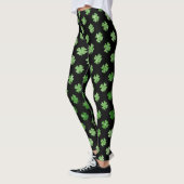 Vrouwen St. Patrick's Day Glitter Print Leggings (Links)
