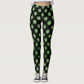 Vrouwen St. Patrick's Day Glitter Print Leggings (Voorkant)