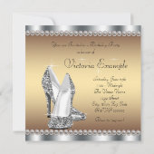 Vrouwen stappen in verjaardagsfeestje kaart (Achterkant)