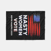 Vrouwen Stem Biden Harris 2020 USA Vlag Gift Fleece Deken (Voorkant (Horizontaal))