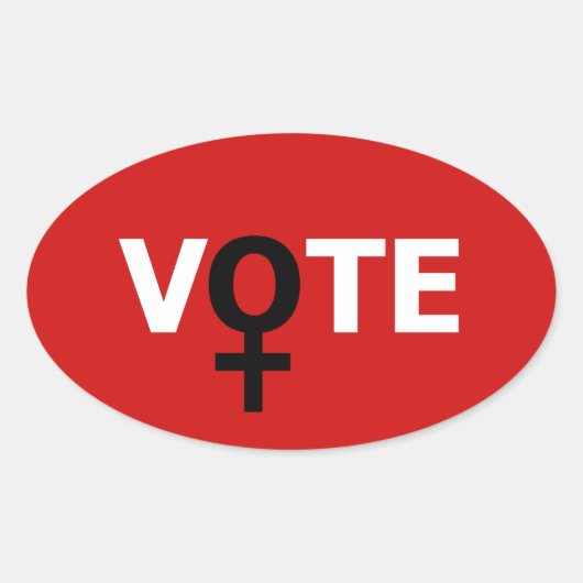 Vrouwen stemmen - Feministisch stemrecht Politieke Ovale Sticker (Voorkant)