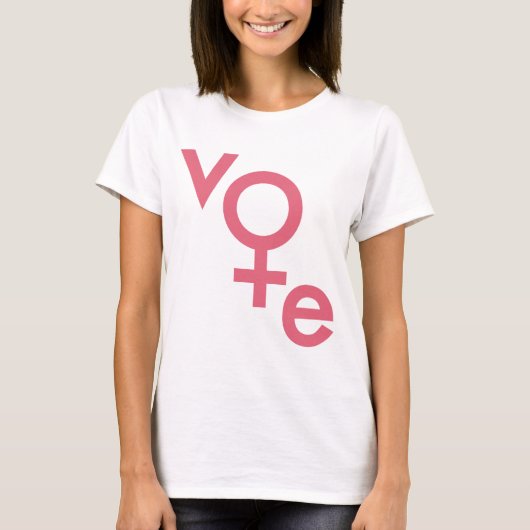 Vrouwen stemmen gendersymbool t-shirt (Voorkant)
