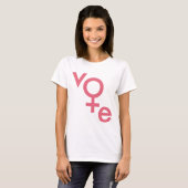 Vrouwen stemmen gendersymbool t-shirt (Voorkant volledig)