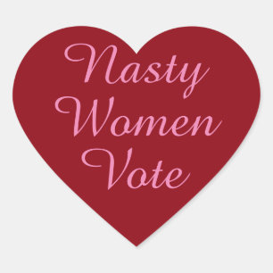 vrouwen stemmen niet goed hart sticker