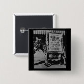 Vrouwen stemmen republikeins vierkante button 5,1 cm (Voorkant /achterkant)