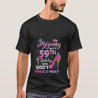 Vrouwen Stepping In Mijn 59ste Verjaardag Gift Vro T-shirt