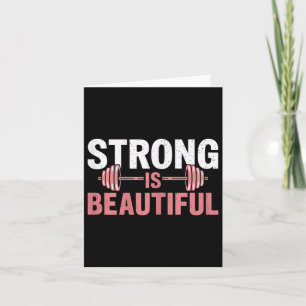 Vrouwen Sterk Is Mooi Gym Fitness Motivatie Kaart