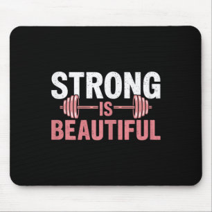Vrouwen Sterk Is Mooi Gym Fitness Motivatie Muismat