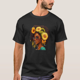 Vrouwen Sterke Afro Zwart Vrouwen Afrikaans Amerik T-shirt