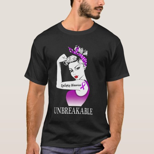 Vrouwen Sterke Epilepsie Krijger T-shirt (Voorkant)