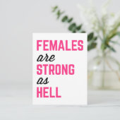 Vrouwen Sterke Hell Gym Quote Briefkaart (Staand voorkant)