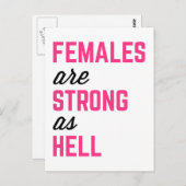 Vrouwen Sterke Hell Gym Quote Briefkaart (Voorkant / Achterkant)