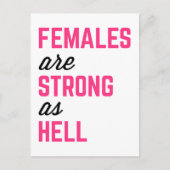 Vrouwen Sterke Hell Gym Quote Briefkaart (Voorkant)