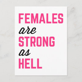 Vrouwen Sterke Hell Gym Quote Briefkaart