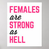 Vrouwen Sterke Hell Gym Quote Poster (Voorkant)