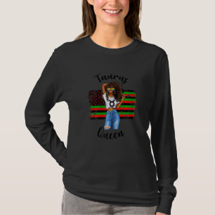 Vrouwen Stier Koningin Afro-Amerikaanse Black Empo T-shirt
