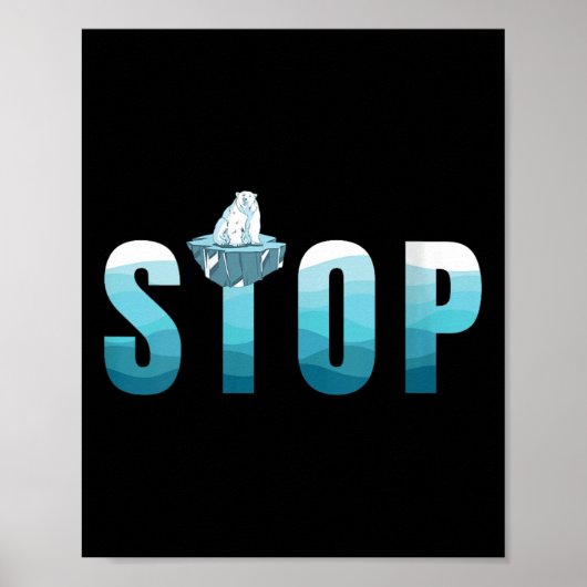 Vrouwen stoppen vervuiling van de oceaan Polar Bee Poster (Voorkant)
