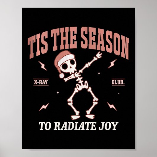 Vrouwen stralen Joy Road Tech Radiologist Kerstmis Poster (Voorkant)