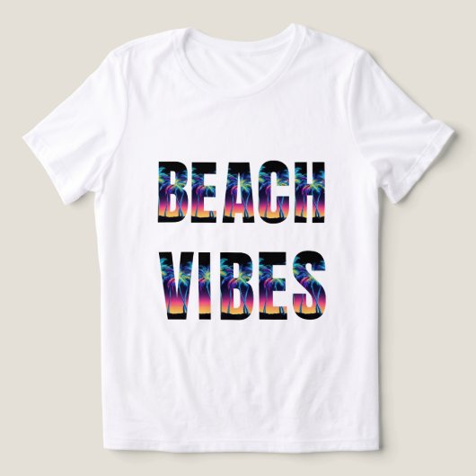 Vrouwen strand vibes Tri-Blend shirt (Design voorkant)