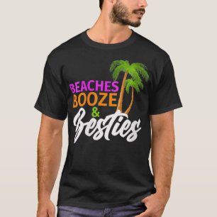 Vrouwen Stranden Booze Besties Zomer Strand Vakant T-shirt