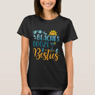 Vrouwen stranden drank en besties grappige strandl t-shirt