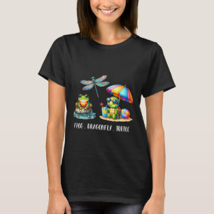 Vrouwen Subtiele Politieke Humor Kikker Dragonfly T-shirt